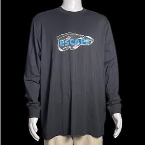 Marcelo Burlon County of Milan Long Sleeve Escape Graphic Shirt Men Large NWT